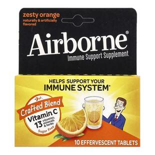 AirBorne高吸收维生素C泡腾片橙子味抵御自护力up维矿营养