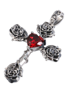 YUKI男女气质玫瑰情人情侣银项链