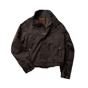 GongheRepub暮紫茧型高领夹克 垂坠松弛感防风大口袋皱面绒感外套