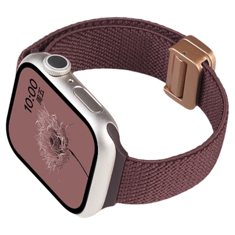 首创细款|匠戴适用苹果S12手表iwatchs11表带applewatch10磁吸9尼龙8编织腕带Ultra4女款SE3运动7男6高级新款