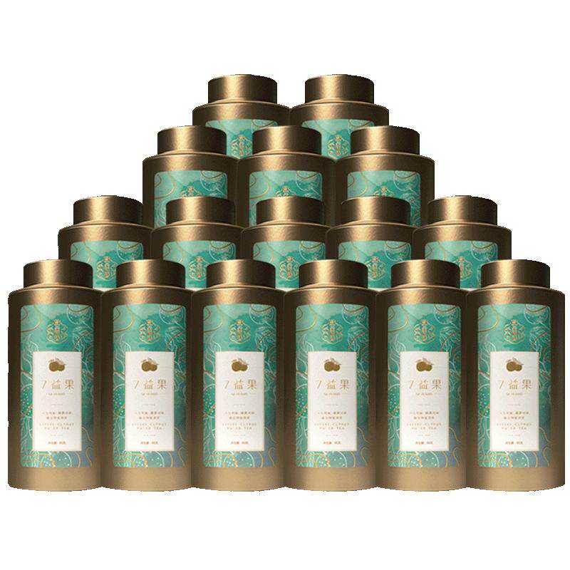 【昆明仓】大益新会陈皮柑普茶小青柑7益果80g/罐*16罐 整件装