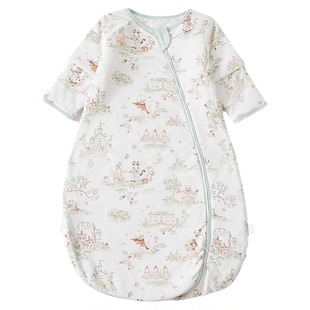 bubbletree婴儿睡袋一体式防踢被神器小月龄夹棉加厚宝宝冬款竹棉