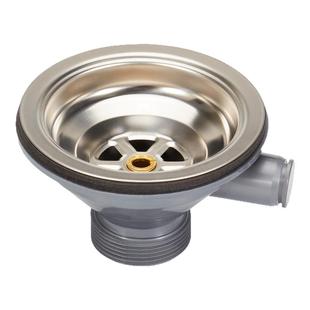 带溢老款下水器洗菜盆不锈钢厨房110下水头提篮老式水池过滤配件