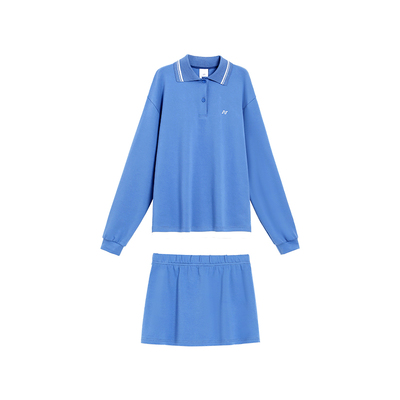 TurnSignal潮牌POLO领卫衣套装女