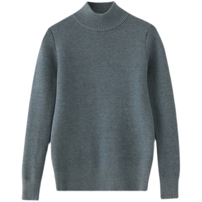 高端羊绒衫女100纯山羊绒高级感羊毛半高领加绒加厚一体绒毛衣冬