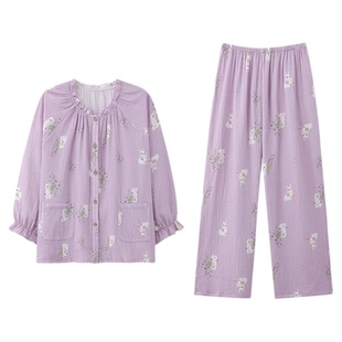 都市丽人云朵棉睡衣女生春秋甜美公主风套装可外穿家居服2025新款