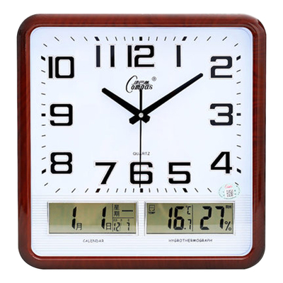 康巴丝电子挂钟日历大号石英钟