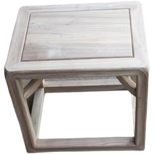 新中式简约现代书桌白茬老榆木茶桌白胚全实木休闲会客桌白坯茶室