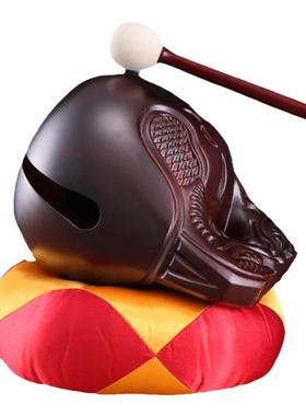 信扬中式家用静心桂柚木木鱼摆件