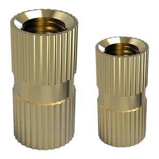 批发注塑铜螺母嵌件双通铜嵌件滚花镶嵌件铜花母M2M3M4M5-M10铜预