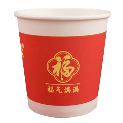 食品级加厚福字红色纸杯