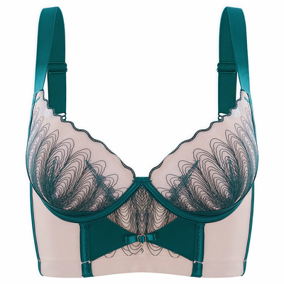 孔雀公主小胸聚拢显大文胸套装