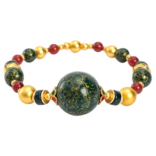 donguan冬官大漆手链漆器首饰中式民族风复古精致绿色素雅碧瑶环