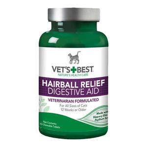 美国Vets Best/绿十字猫草片化毛膏猫咪化毛球片化猫片猫调理肠胃