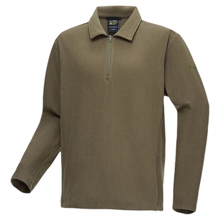 OZARK/奥索卡抓绒长袖T恤男款24秋冬新款套头内搭休闲上衣319992