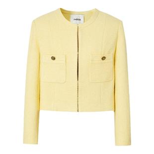 indicia标记商场同款秋季简约小香风短外套优雅气质女5C308WT404