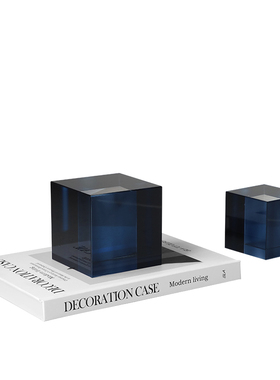 黑色透明创意样板间软装水晶摆件