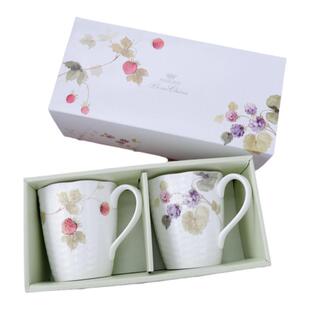 送礼现货日本Narumi鸣海露西花园骨瓷马克杯水杯咖啡杯碟对杯礼盒