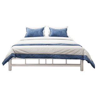 环保加厚304不锈钢床1.5m1.8米双人床无床头榻榻米床单人床钢架床