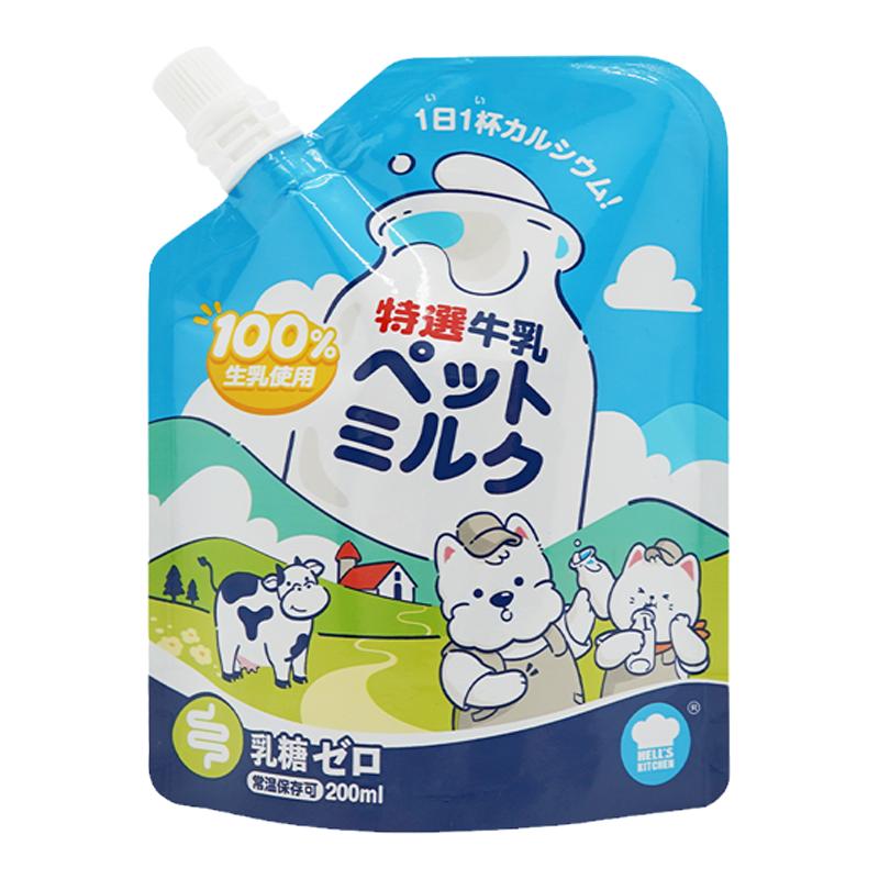 PET INN地狱厨房宠物牛奶200ml狗猫零乳糖牛乳犬补钙咕噜酱