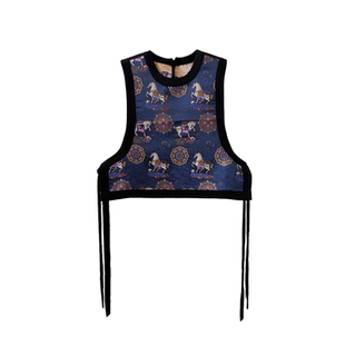 【马上有福】钱小萍宋锦真丝马甲圆领新中式国风百搭气质送人送礼