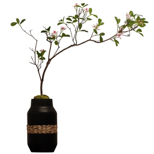 海虹雅林假花仿真花摆设高级感逼真客厅轻奢中古绿植装饰花艺摆件