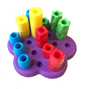 插套筒 6688拼插积木儿童益智玩具幼儿园宝宝早教具 套叠堆高玩具