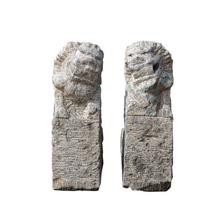 老物件狮子旧石狮门墩石镇宅吉祥物老石雕狮子门古抱石槽摆件石鼓