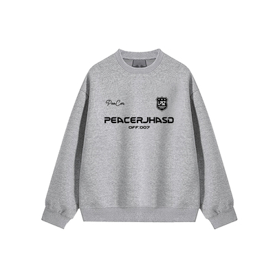 重磅字母印花圆领卫衣男款秋冬季