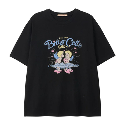 韩小众品牌bittercells天使短袖t