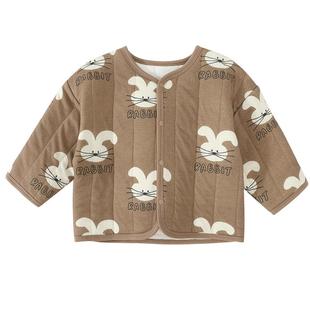 宝宝外套秋冬季男童夹丝保暖打底婴幼儿上衣女童夹棉衣服儿童外衣