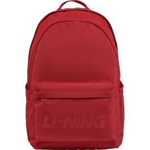 李宁双肩包女包2026新年鸿运穿搭红色通勤休闲运动背包学生书包男