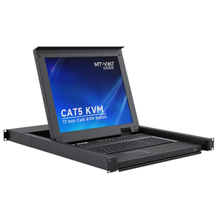迈拓维矩 KVM切换器8口带17英寸LED屏键鼠一体机 数字IP远程网口模块 机房服务器管理 MT-1708MS