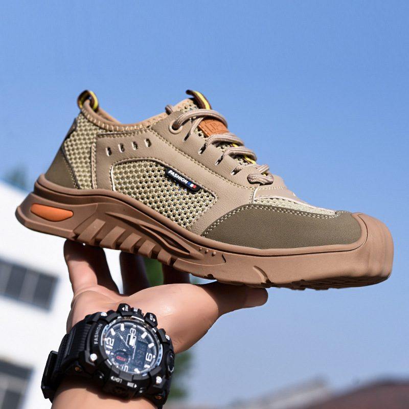 劳保鞋男款夏季透气轻便头刺穿软工作鞋工地保防老防臭砸绝缘钢防