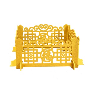 元旦新年场景布置围栏摆件喜庆场景木质栅栏马年春节场景围栏摆件