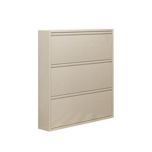 三梦10cm极窄鞋柜家用门口小窄入户门钢制超薄鞋架收纳柜一体靠墙