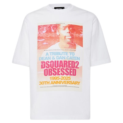 DSQUARED2/D2次方 男士简约时尚圆领T恤