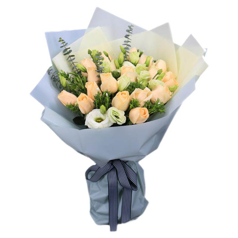 新款19朵香槟玫瑰花束北京鲜花速递送朋友爱人同城北京同城配送