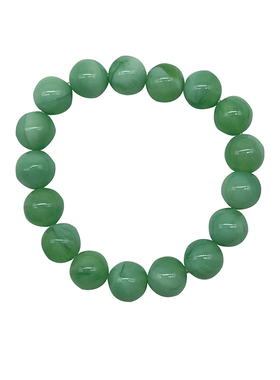 复古绿色串珠叠带渐变天然石手串