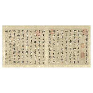 董其昌行书邵雍无名公传高清