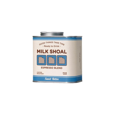 牛奶浅滩中深烘焙意式咖啡豆