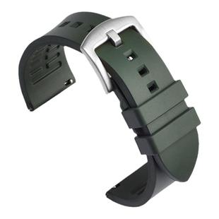 FKM氟橡胶表带平口运动防水防汗不沾灰通用19/20/21/22mm/23/24mm