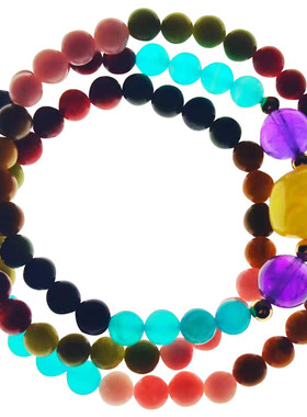 阿拉善玛瑙七彩沙漠戈壁玉手串