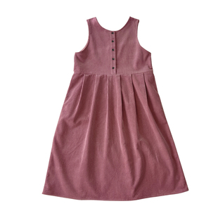 十月雪 原创自制灯芯绒背心裙中长款连衣裙女秋冬季前后两穿长裙