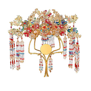 凤冠头饰新娘结婚饰品头冠大气中式婚礼步摇发饰秀禾流苏婚嫁发冠