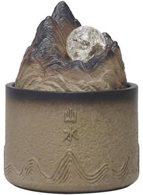 桌面陶瓷流水循环摆件喷泉客厅