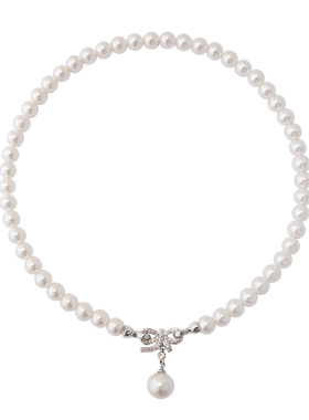 施家澳白黑色珍珠项链女