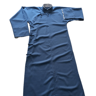 民国先生长衫男女相声大褂演出服传统服装大襟复古中式长袍马褂定