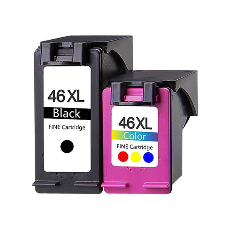 兼容惠普46墨盒可加墨hp deskjet 2020hc/2520hc/2529/2029/4729连供喷墨打印机复印机一体机黑色彩色墨水