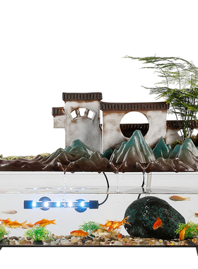 循环流水客厅办公室景观装饰摆件